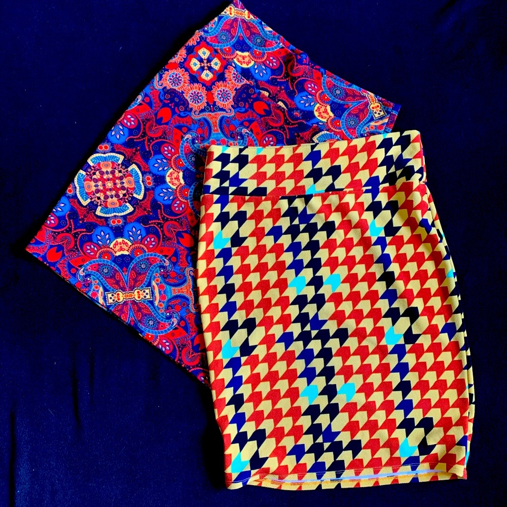 Set of 2 LuLa Roe Skirts, sz L